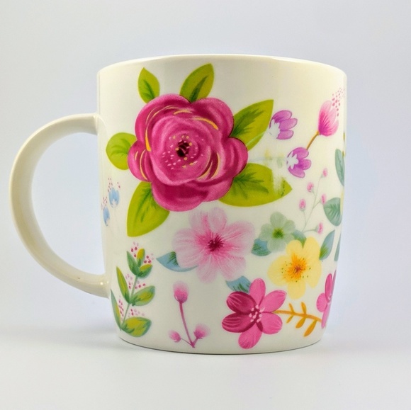 Flower Coffee Tea Mug Pink Roses Burton + Burton - Picture 3 of 8